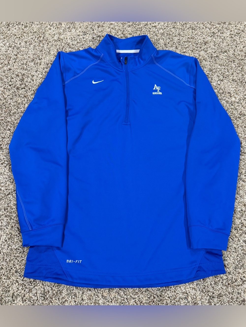 Nike Dri-Fit Air Force Soccer Military Athletic Soccer Team Apparel 1/4 Zip Sz.M